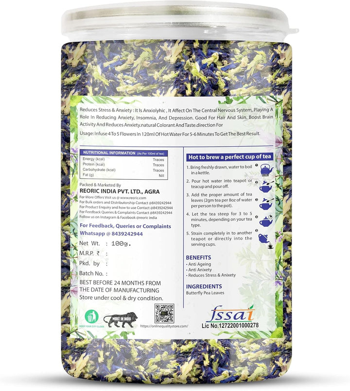 BRALCON organic herbal tea combo butterfly pea lemongrass 200g