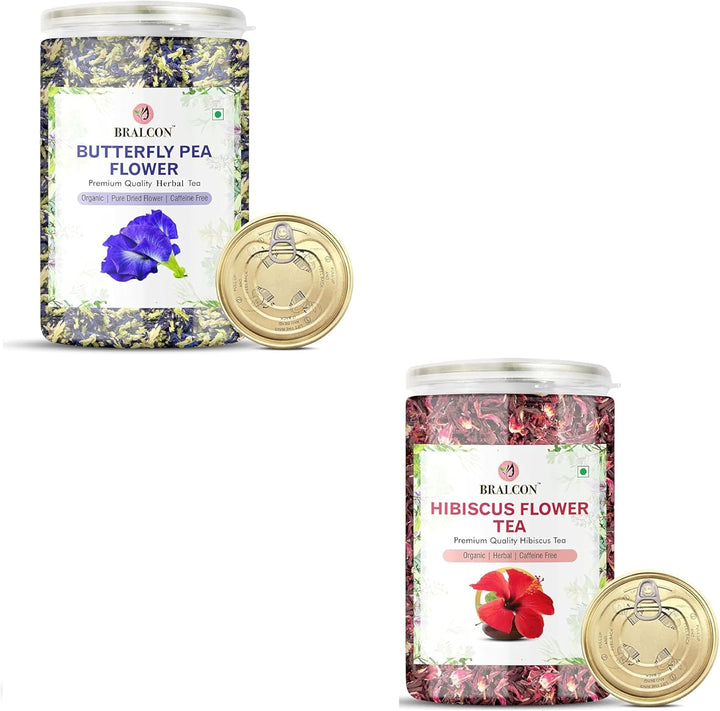 BRALCON hibiscus flower tea butterfly pea flower tea 100g combo