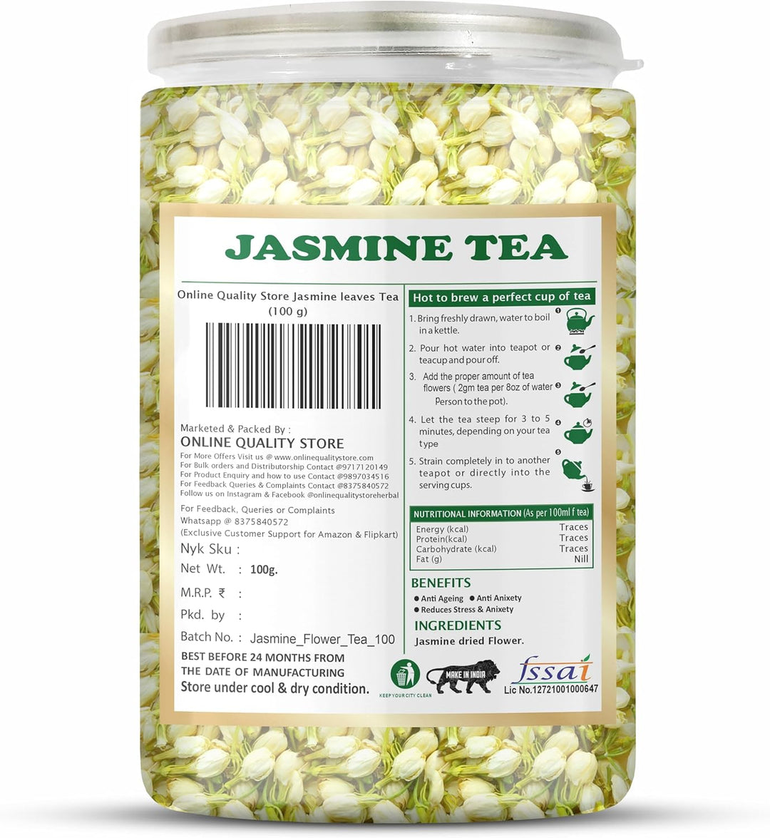 Online Quality Store jasmine flower herbal tea 100g natural dried jasmine flowers