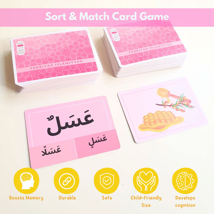 Arabic Phonics Card Game - Pink Series