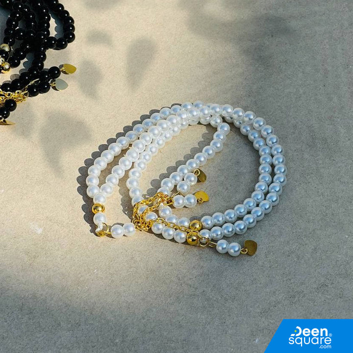 99 Beads Pearl Glass Prayer Beads - Tasbeeh (تسبيح)