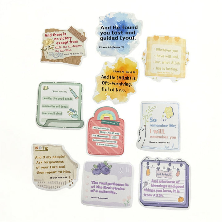 Islamic Inspirational Fridge Magnets – Set of 10 (Set 20)