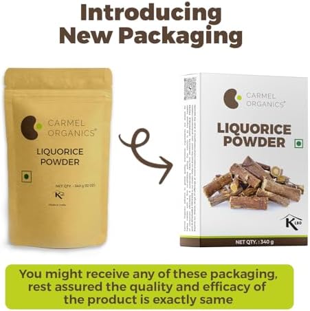 Carmel Organics Liquorice | Mulethi | Yashtimadhu Root Powder, 340 Grams