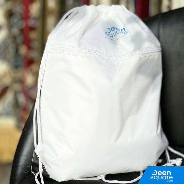 Hajj & Umrah Shoe and Prayer Mat Bag (Backpack) - Separate Compartment for Shoes