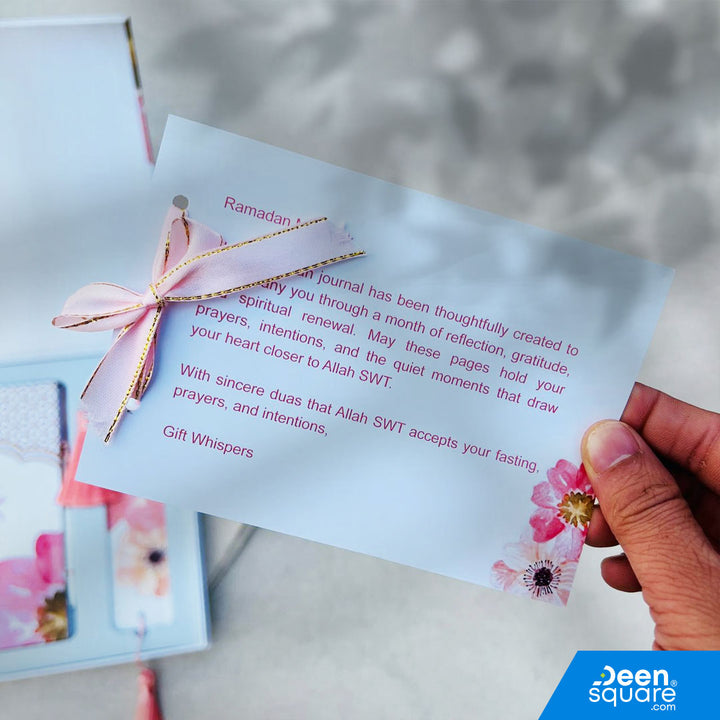 My Perfect Ramadan Journal Gift Pack – Luxury Gold-Foiled Journal with Sabr & Shukr Keepsake