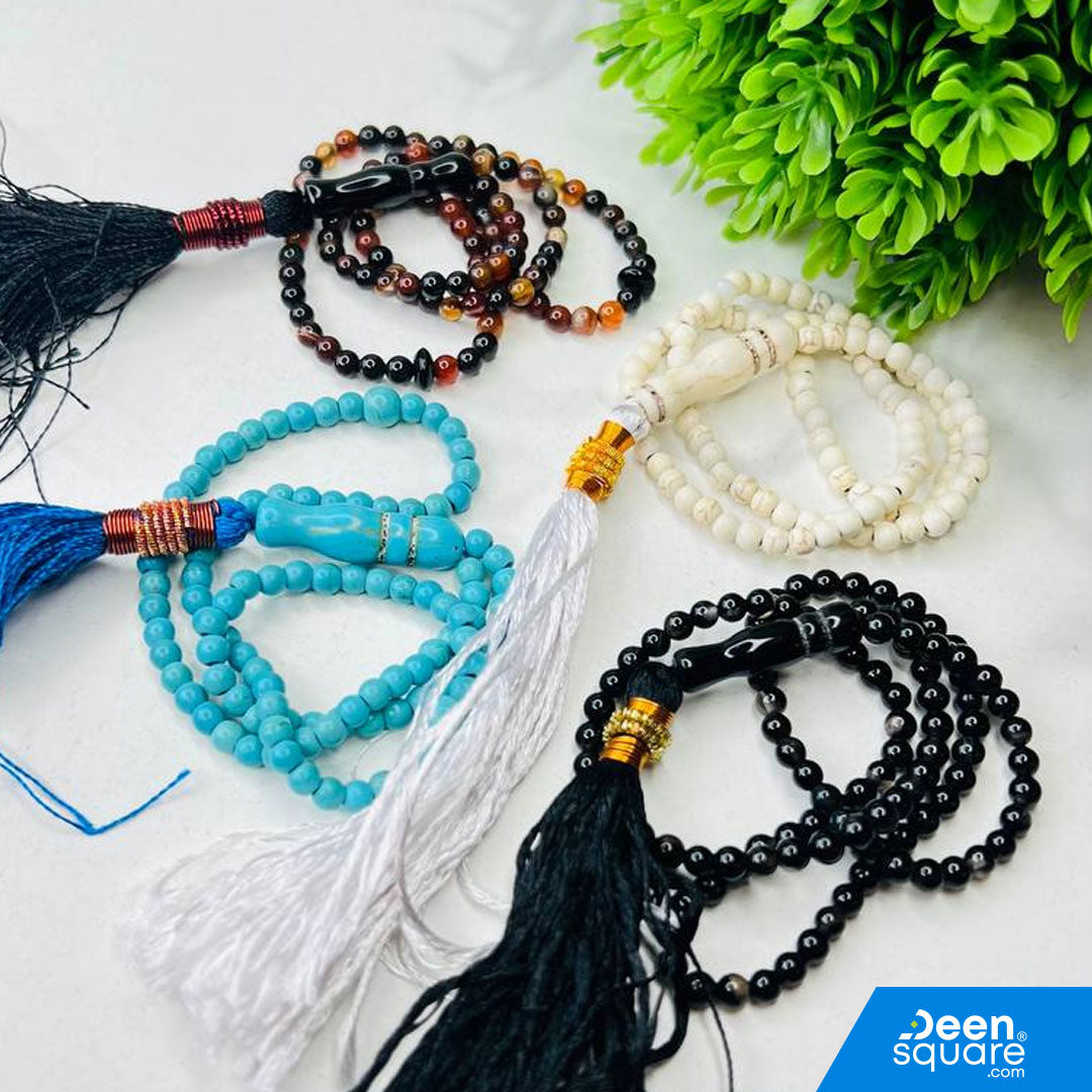 Aqeeq Misbaha – 99 Beads Small Stone Tasbeeh (Aqiq Prayer Beads)