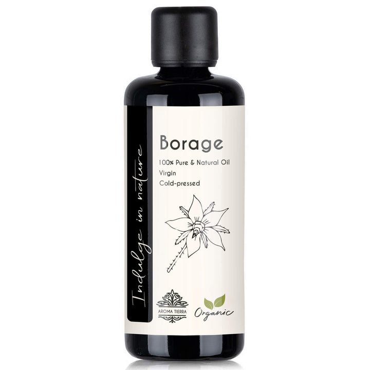 Buy Organic Borage Oil cold-pressed at deensquare.com Dubai | UAE. 100% pure carrier oil for skincare, hydration, and natural wellness use.