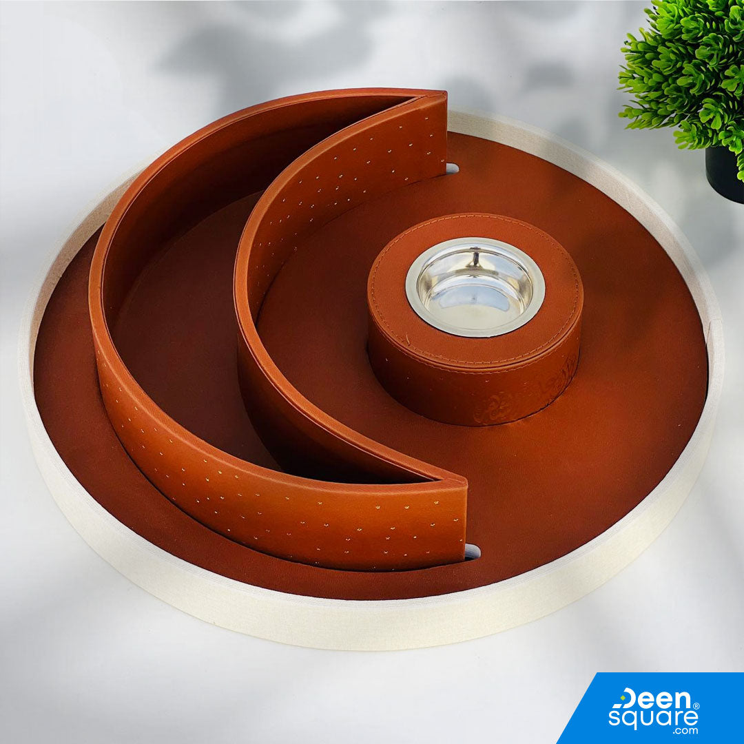 Elegant Bakhoor Burner Tray / Madkhan - Ramadan Edition | مبخرة بخور أنيقة مع صينية - إصدار رمضان