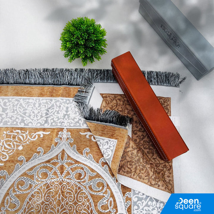 Pocket Prayer Mat with Elegant PU Leather Case