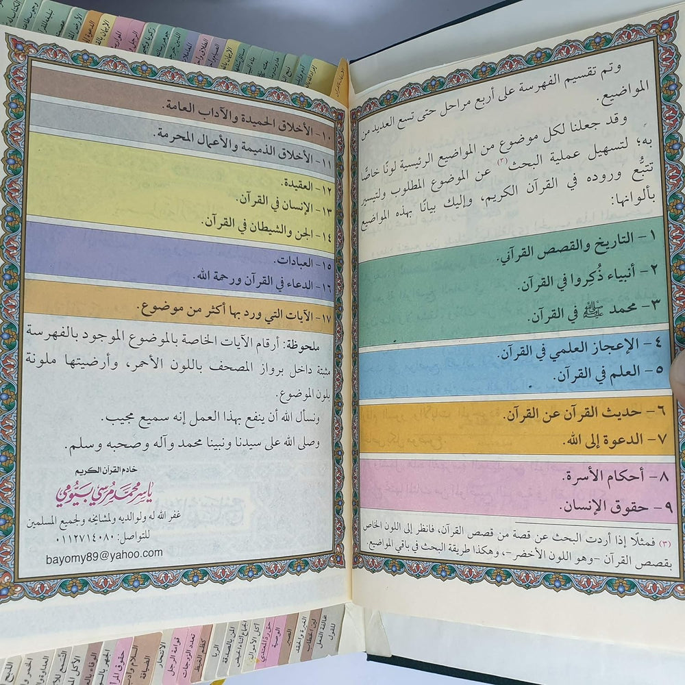 المصحف المفهرس لشرح موضوعات القرآن | ياسر محمد مرسي بيومي