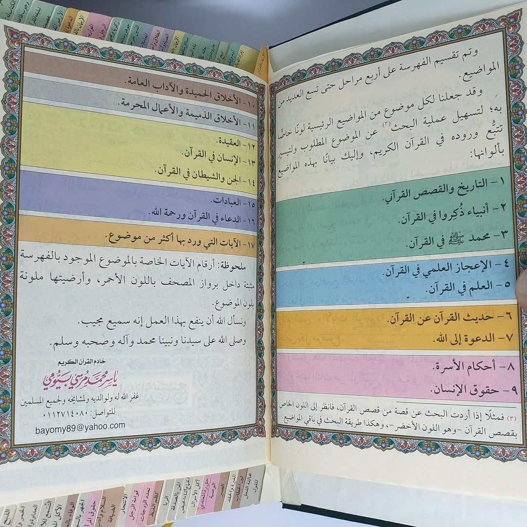 المصحف المفهرس لشرح موضوعات القرآن | ياسر محمد مرسي بيومي
