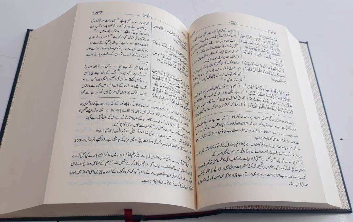 Tafseer Ahsan Ul Bayan Urdu Translation - Cream Pages - تفسير احسن البيان شمواه - Size: 15 x 22 cm