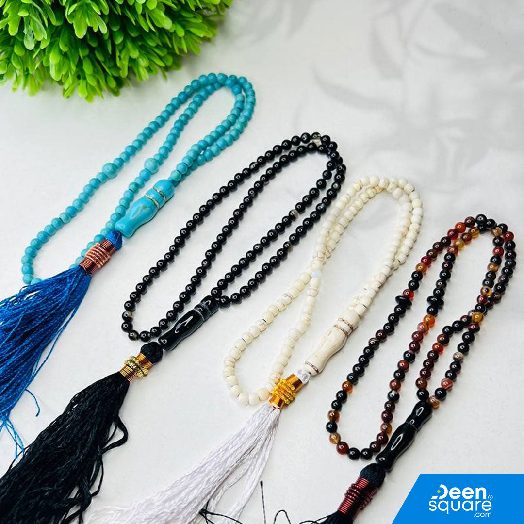 Aqeeq Misbaha – 99 Beads Small Stone Tasbeeh (Aqiq Prayer Beads)