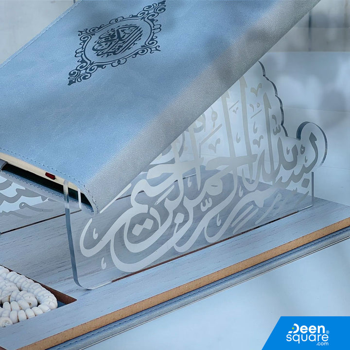 Elegant Quran & Tasbeeh with Acrylic Display Box