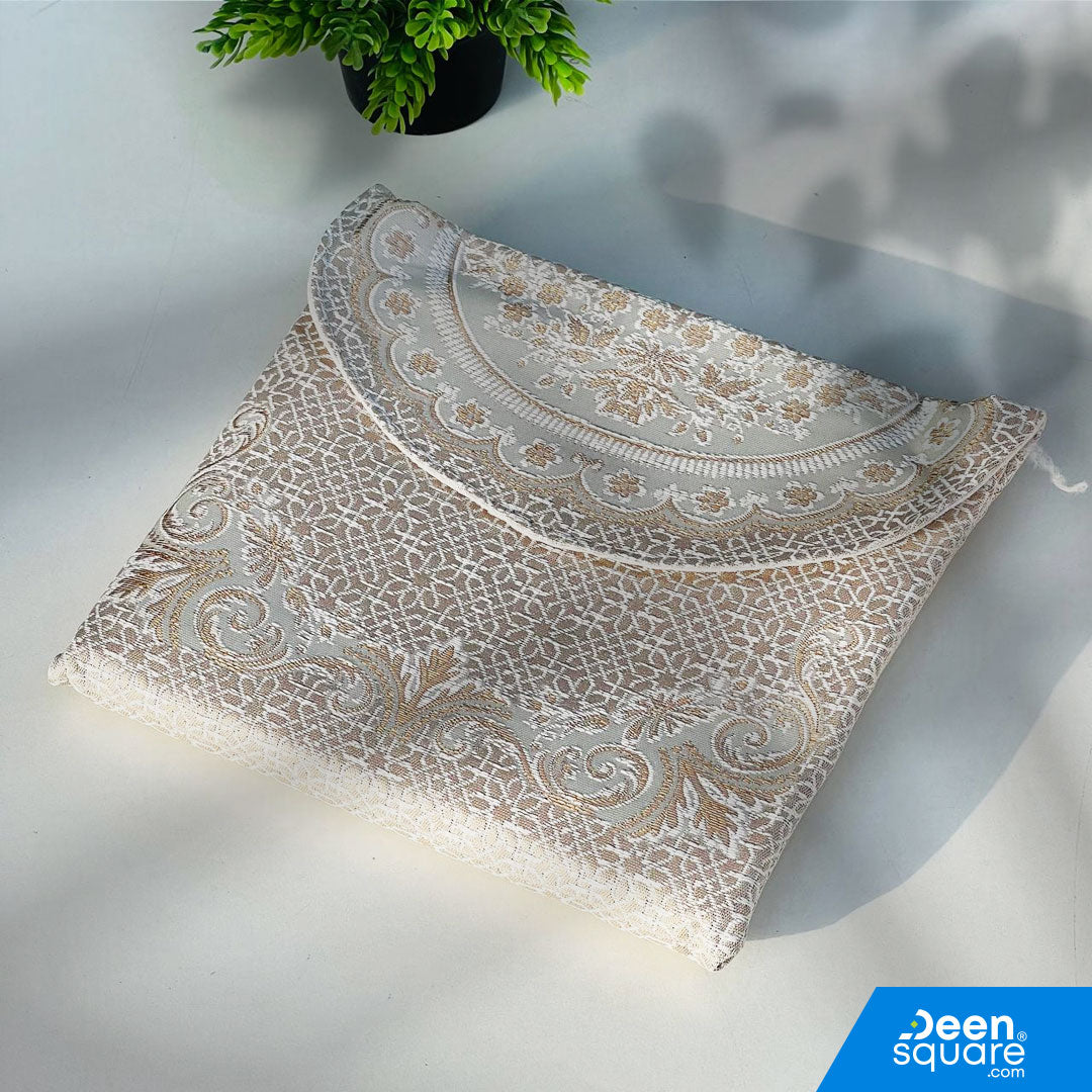 سجادة صلاة فاخرة للسفر مع حقيبة - خفيفة الوزن وصغيرة الحجم - صنع في تركيا (70 × 110 سم)