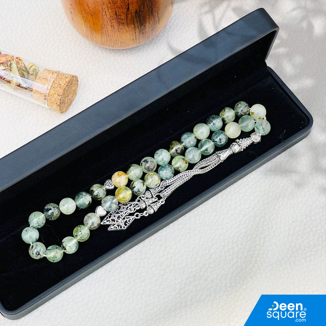 Pearl 33 beads Tasbeeh - Natural Prehnite