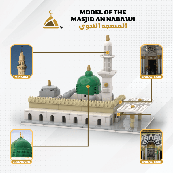 Model of Masjid An-Nabawi - Islamic Building Blocks Set (300 Pieces)
