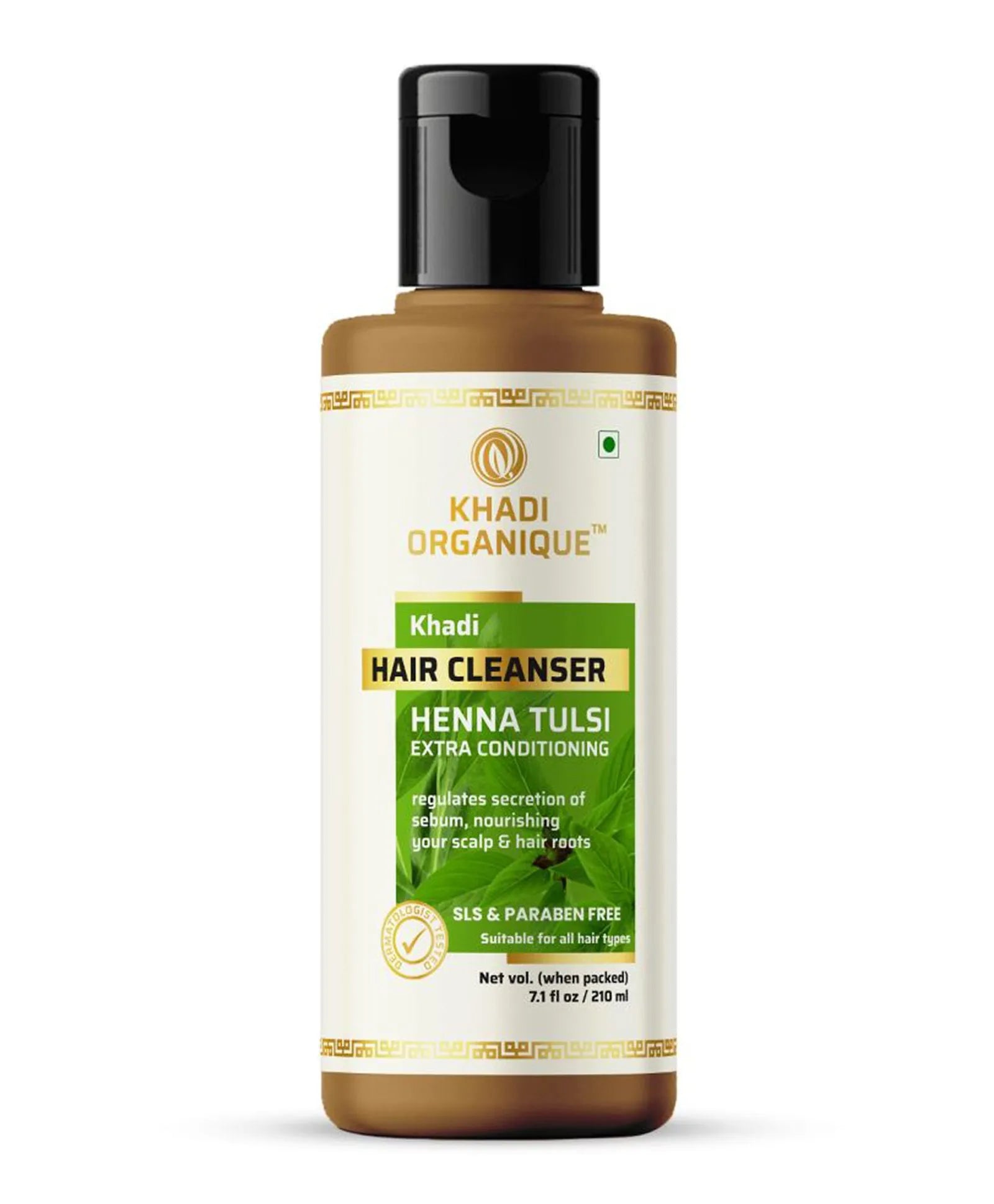 Henna Tulsi Extra Conditining hair cleanser  - Khadi Organique