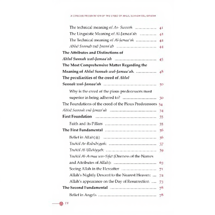 A Concise Presentation of the Creed of Ahlus-Sunnah wal-Jama’ah Table of contents 2