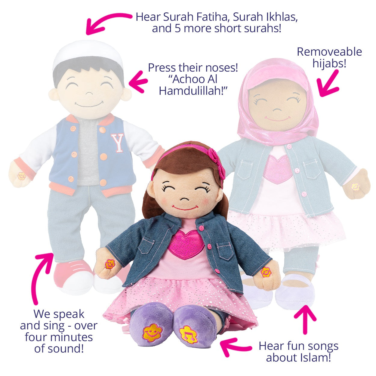 English Arabic speaking Muslim girl doll UAE