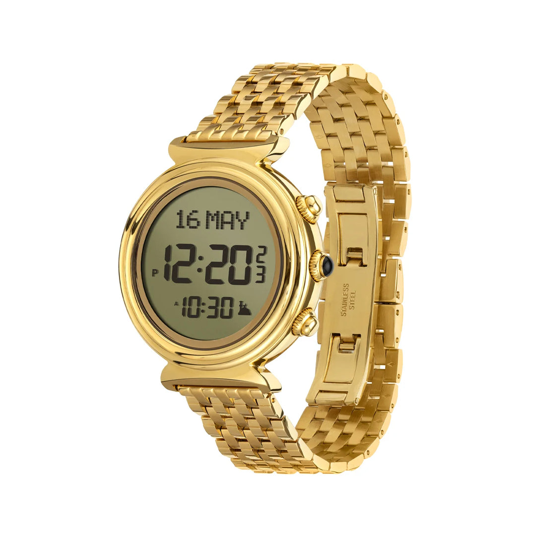 Al Fajr Ladies Golden Watch: Model WF-14S angle view