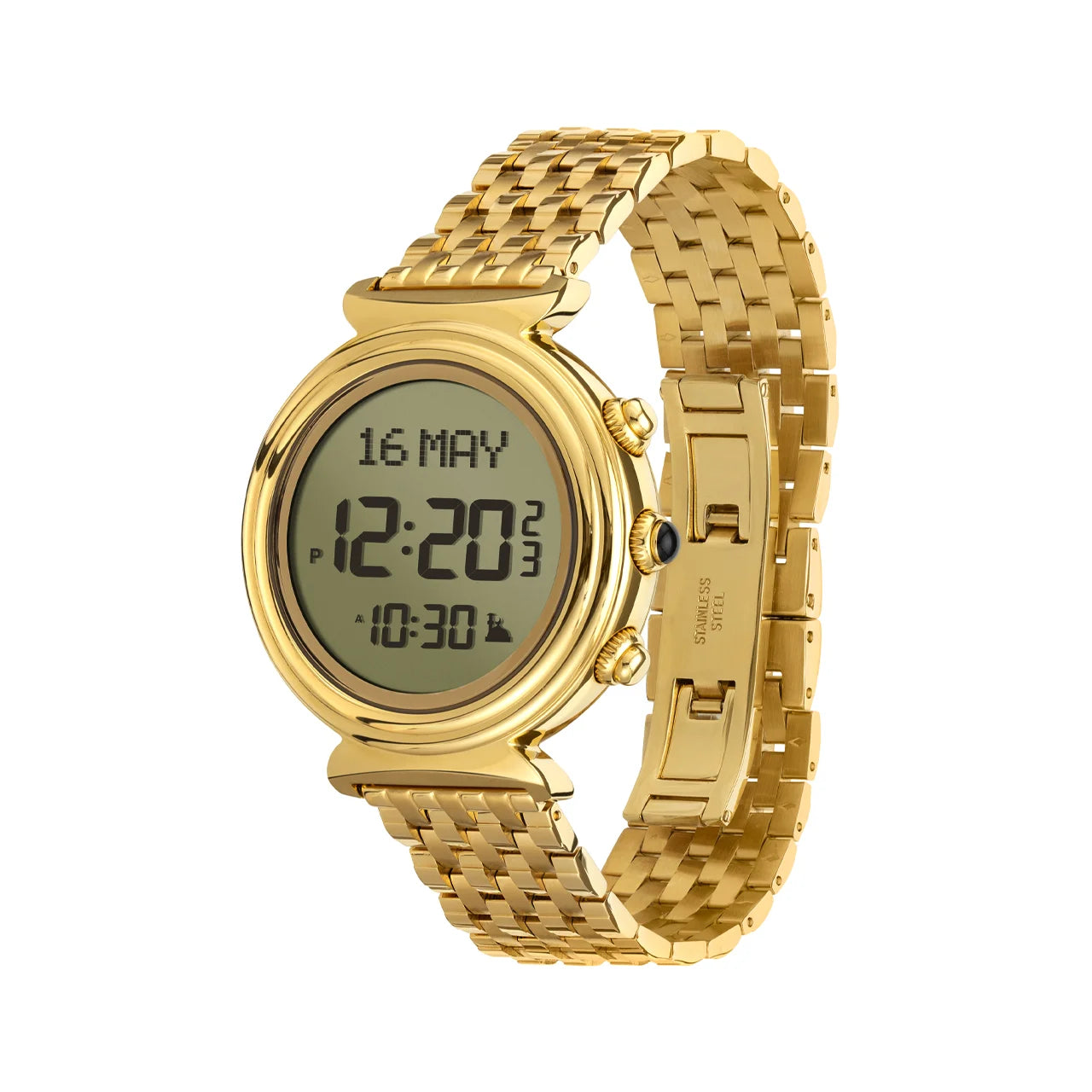 Al Fajr Ladies Golden Watch: Model WF-14S angle view