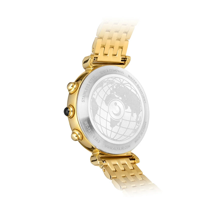 Al Fajr Ladies Golden Watch: Model WF-14S back view