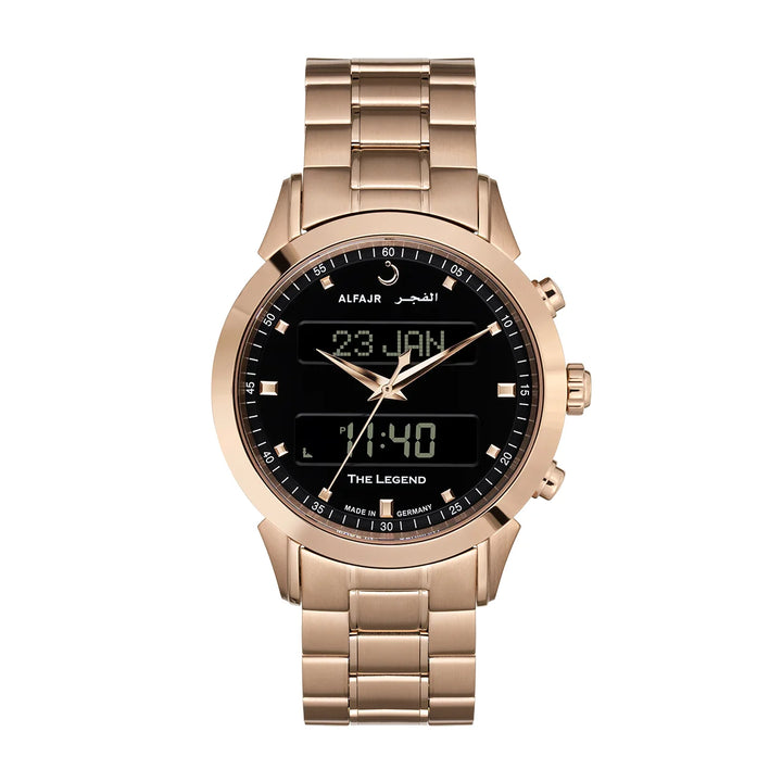 Al Fajr Legend 360 Luxury Azan Watch Black Dial WA-30SB – Stainless Steel