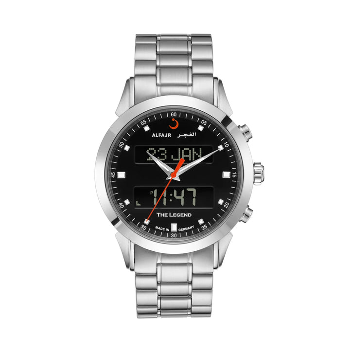Al Fajr Legend 360 Luxury Azan Watch Black Dial WA-30SS – Stainless Steel