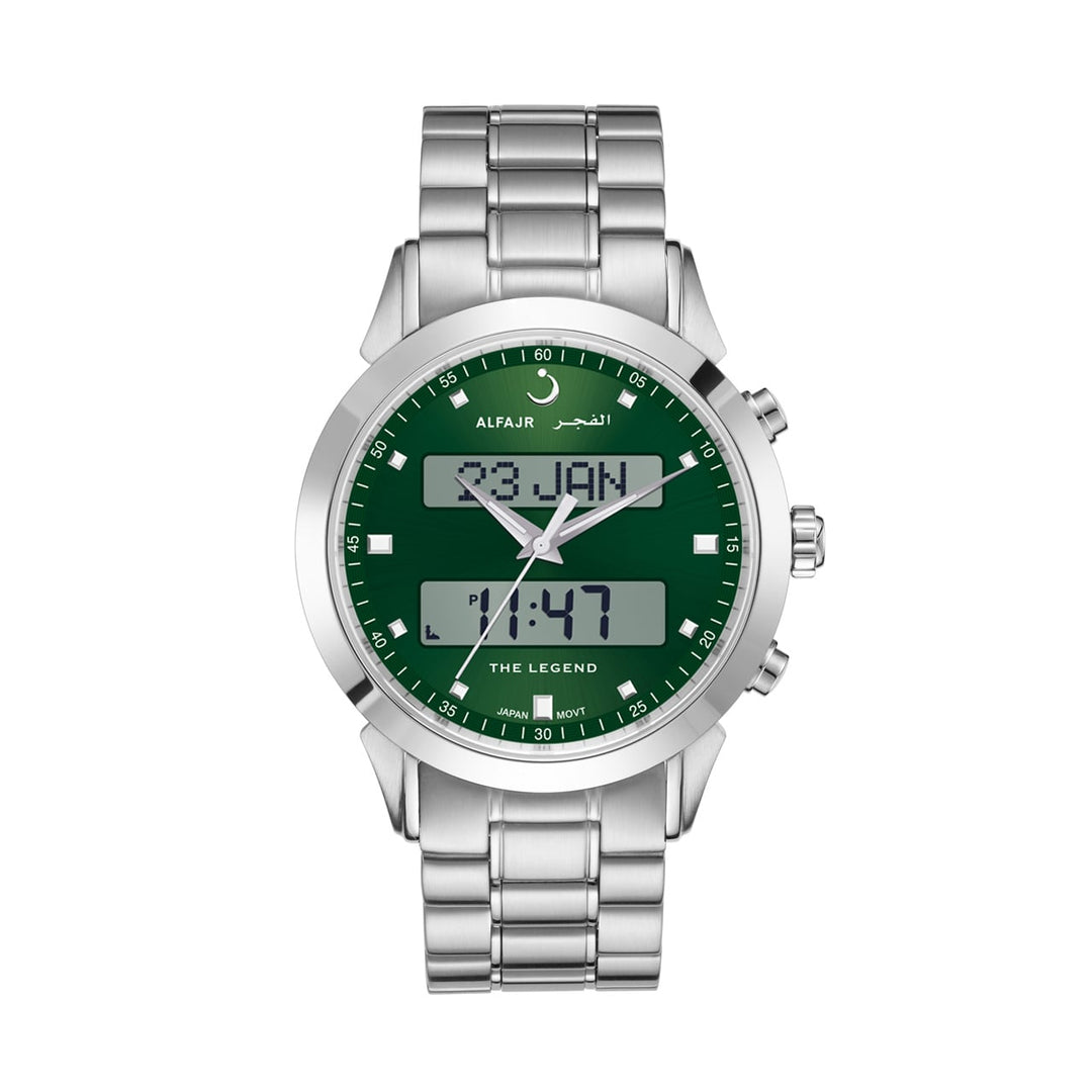Al Fajr Legend 360 Luxury Azan Watch Green Dial WA-30SS – Stainless Steel