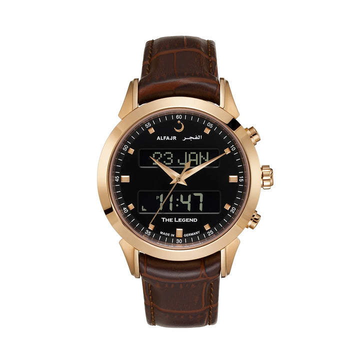 Al Fajr Legend 360 Luxury Azan Watch WA-30LB – Leather Strap