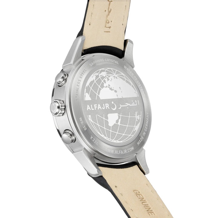 Al Fajr Legend 360 Luxury Azan Watch WA-30L – Leather back view