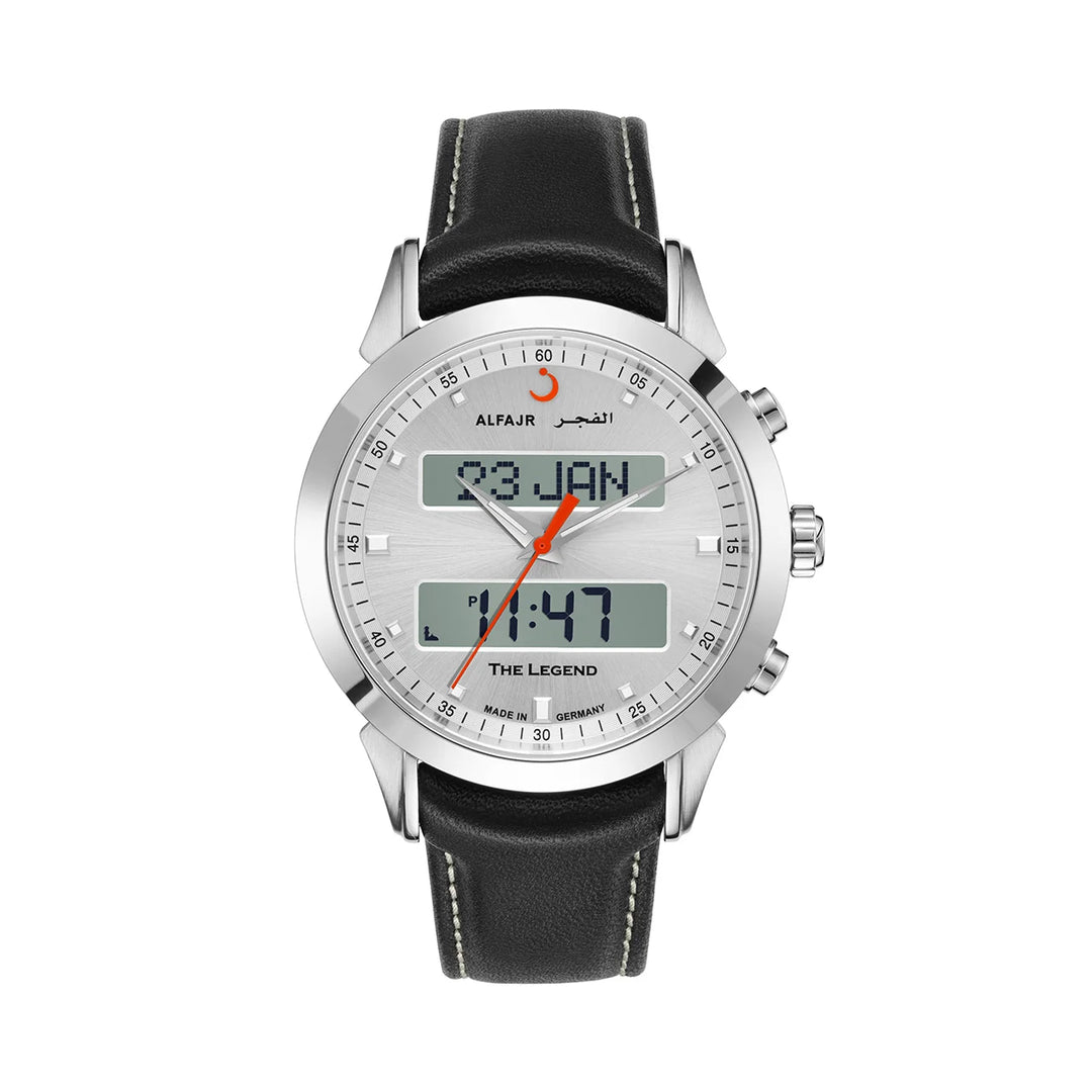 Al Fajr Legend 360 Luxury Azan Watch White Dial WA-30L – Leather