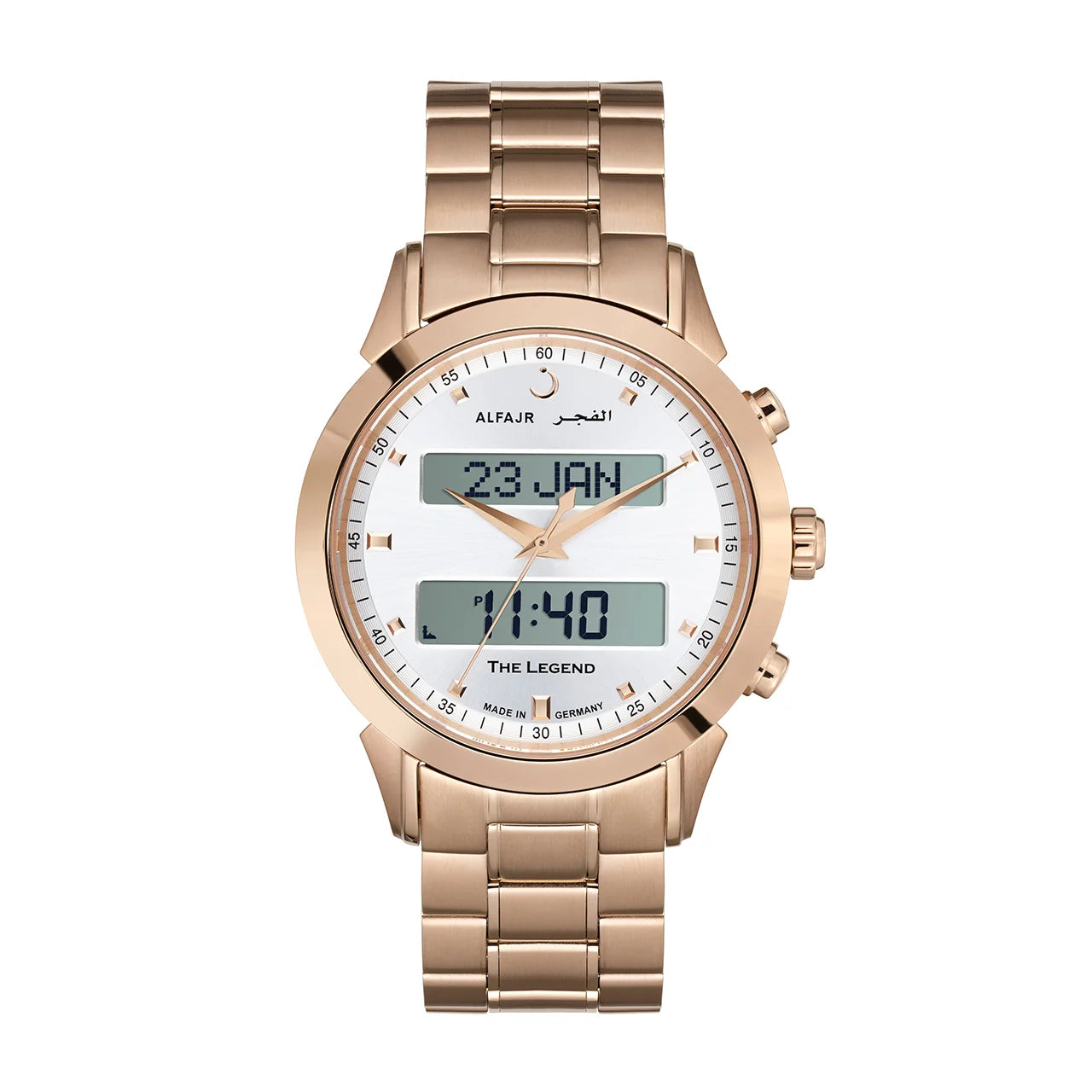 Al Fajr Legend 360 Luxury Azan Watch White Dial WA-30SB – Stainless Steel