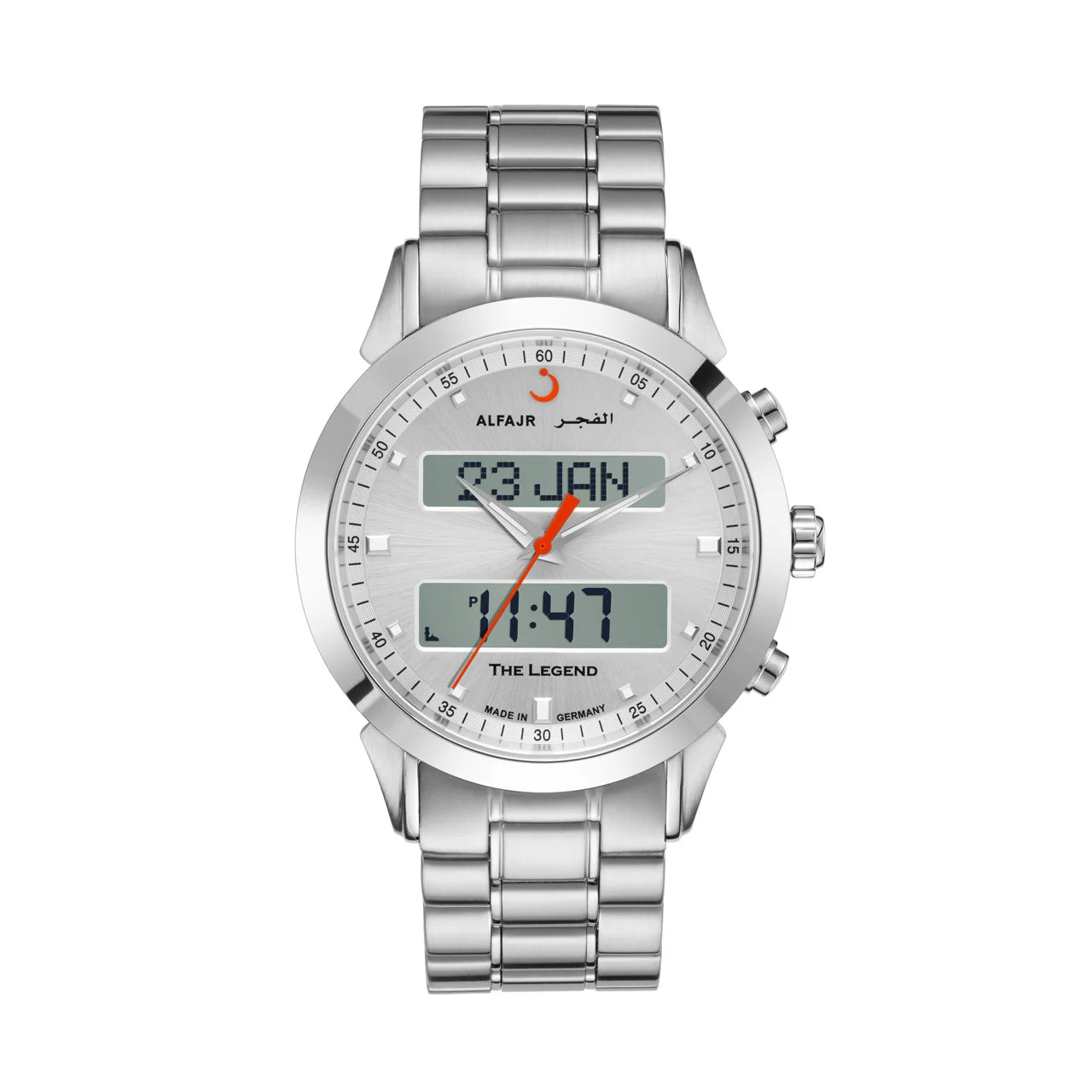 Al Fajr Legend 360 Luxury Azan Watch White Dial WA-30SS – Stainless Steel