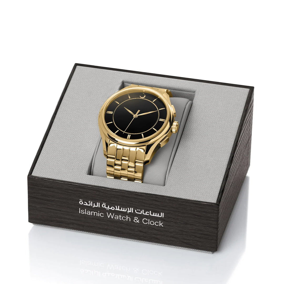 Al Fajr Premier 360 Gold Azan Watch WK-26SG box view