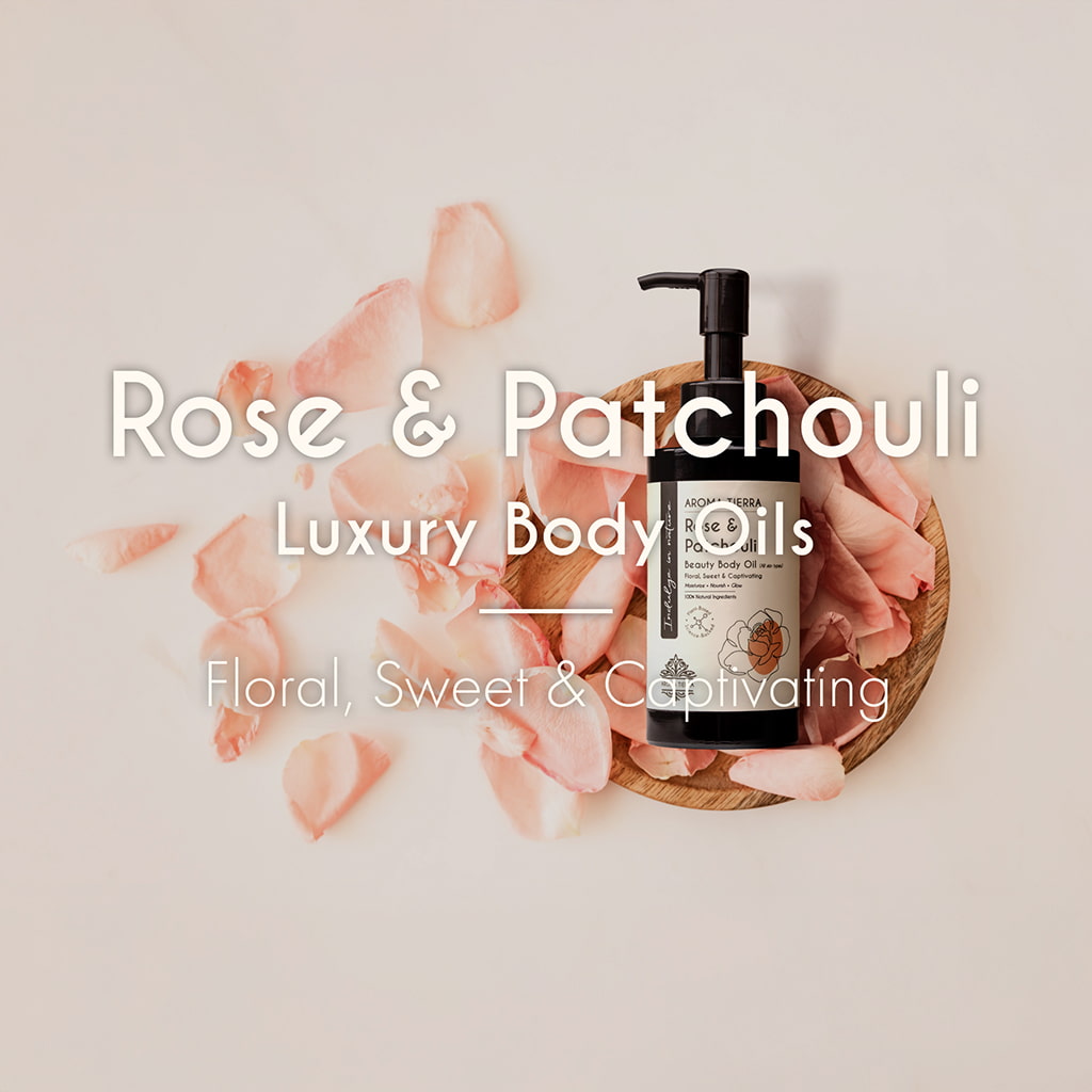 Buy Floral Symphony Gift Set of 2 Luxury Body Oils at deensquare.com Dubai | UAE. Perfect gift for her with Rose Patchouli and Passion oils.