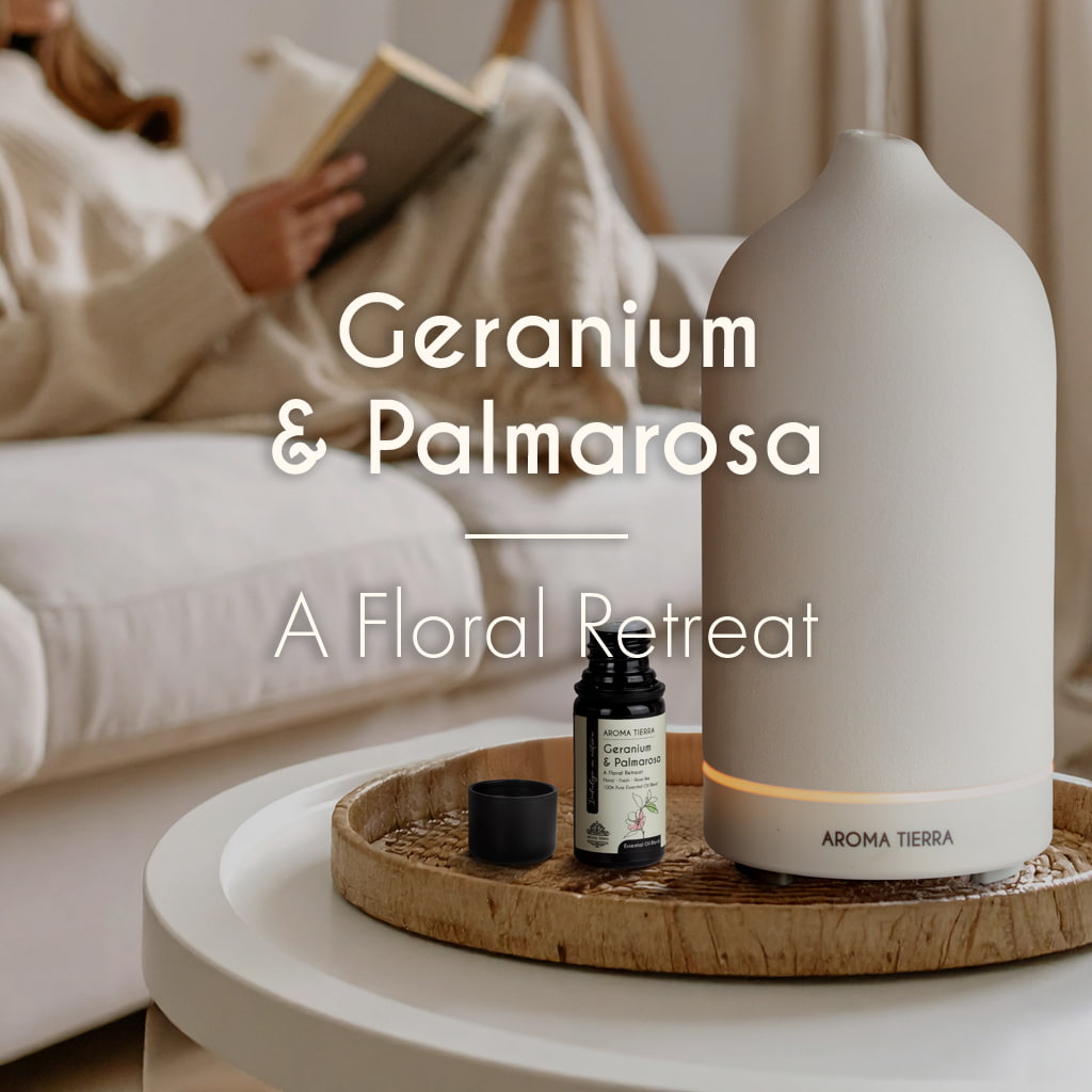Geranium &amp; Palmarosa Essential Oil Blend - Aroma Tierra