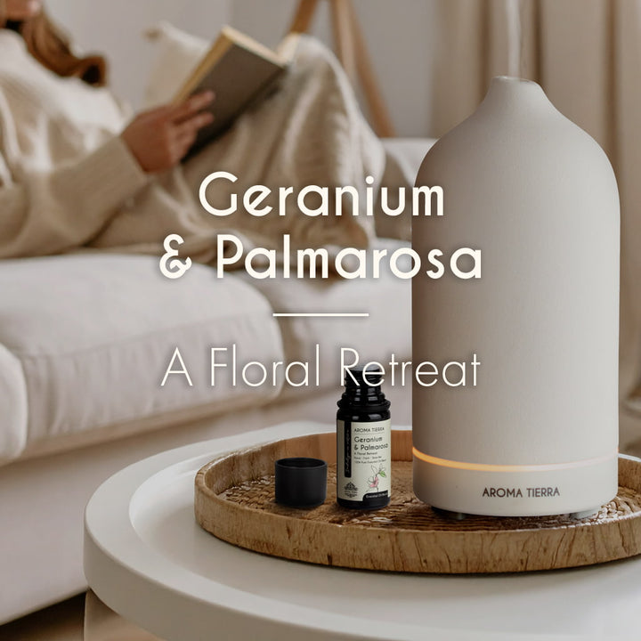 Geranium &amp; Palmarosa Essential Oil Blend - Aroma Tierra