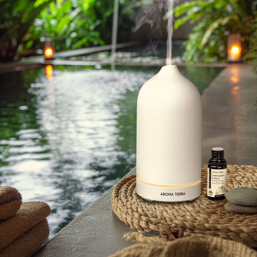 Lemongrass &amp; Basil Essential Oil – Spa-Inspired Relaxing Aroma