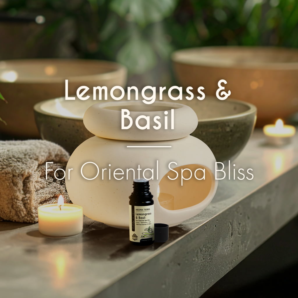 Lemongrass &amp; Basil Essential Oil – Spa-Inspired Relaxing Aroma