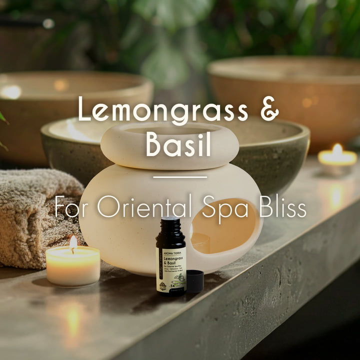 Lemongrass &amp; Basil Essential Oil – Spa-Inspired Relaxing Aroma