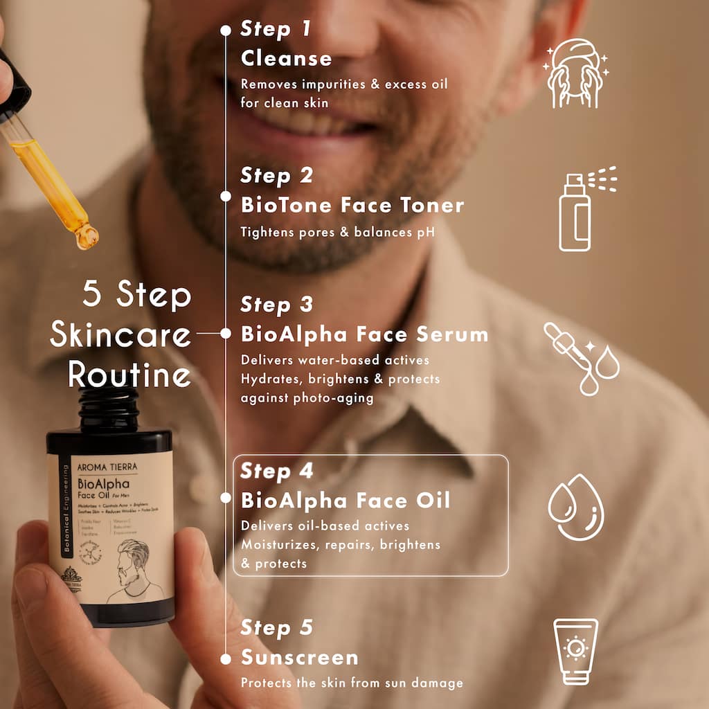 BioAlpha Face Oil – High-Performance Oil for Men – Aroma Tierra
