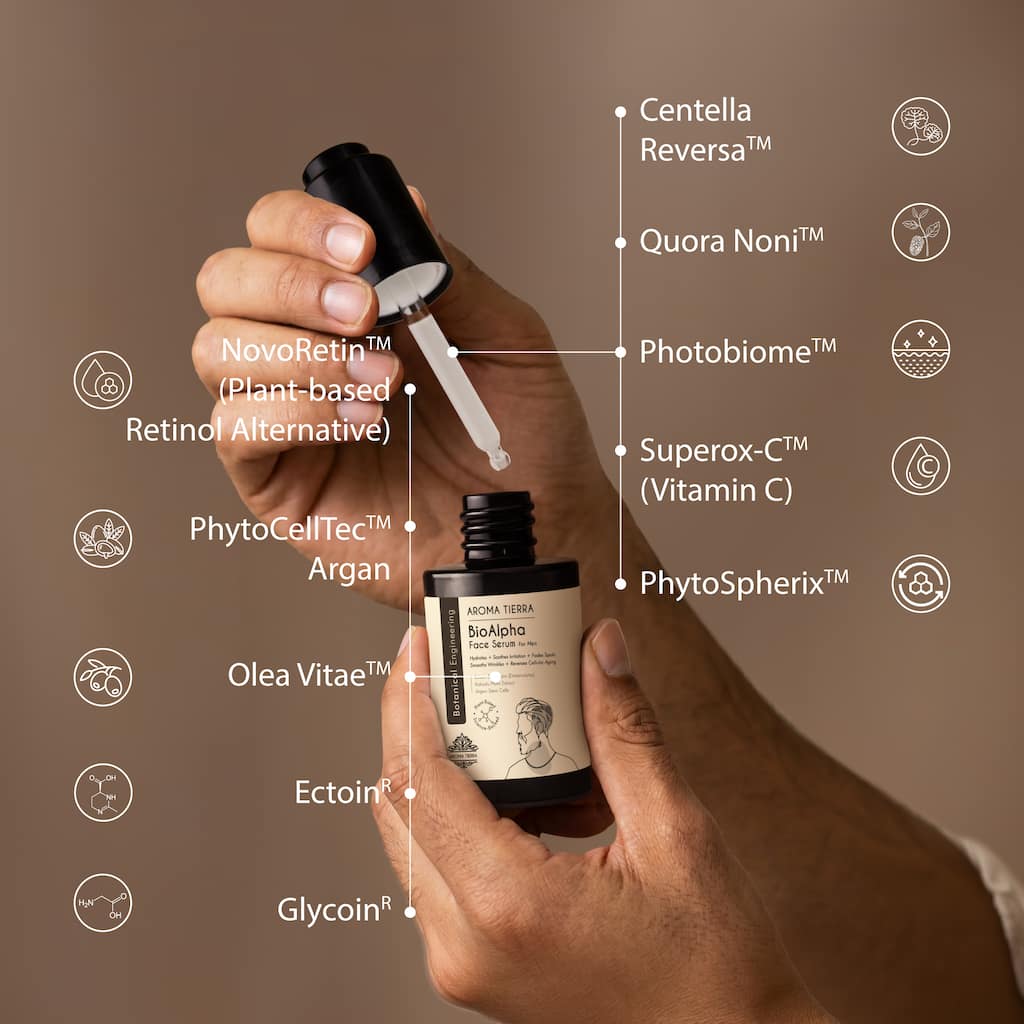 BioAlpha Face Serum for Men – Aroma Tierra