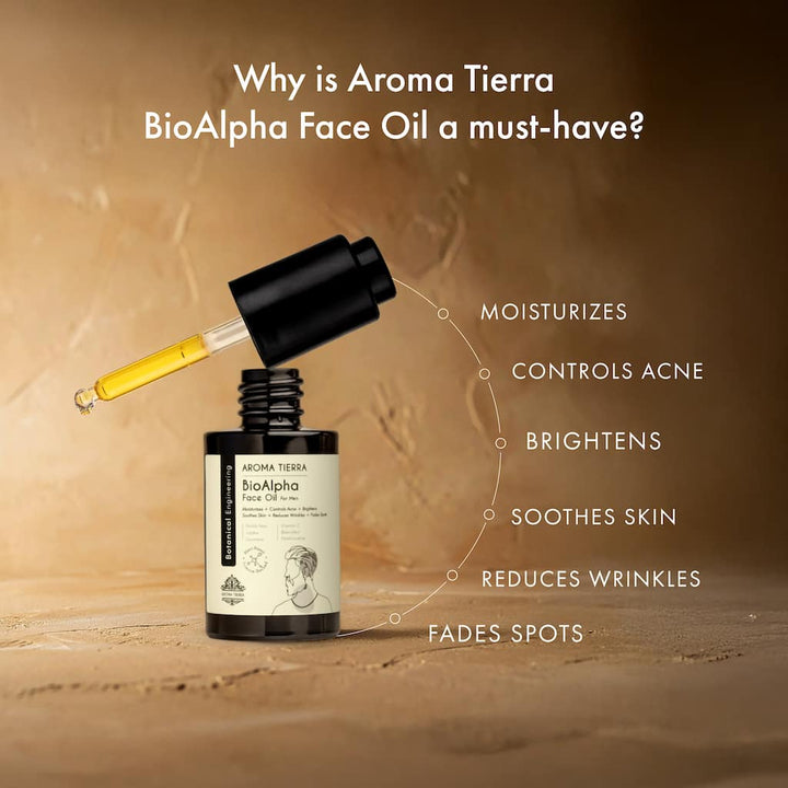 BioAlpha Face Oil – High-Performance Oil for Men – Aroma Tierra