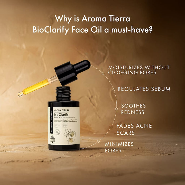 BioClarify Face Oil for Oily &amp; Acne-Prone Skin – Aroma Tierra