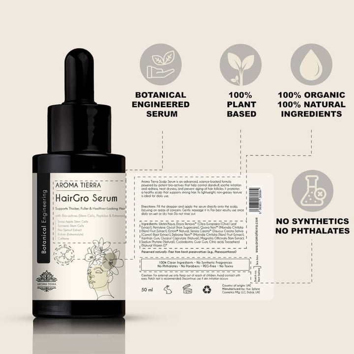 HairGro Hair Growth Serum for Women (with 9 Clinically Proven Bio-Actives)