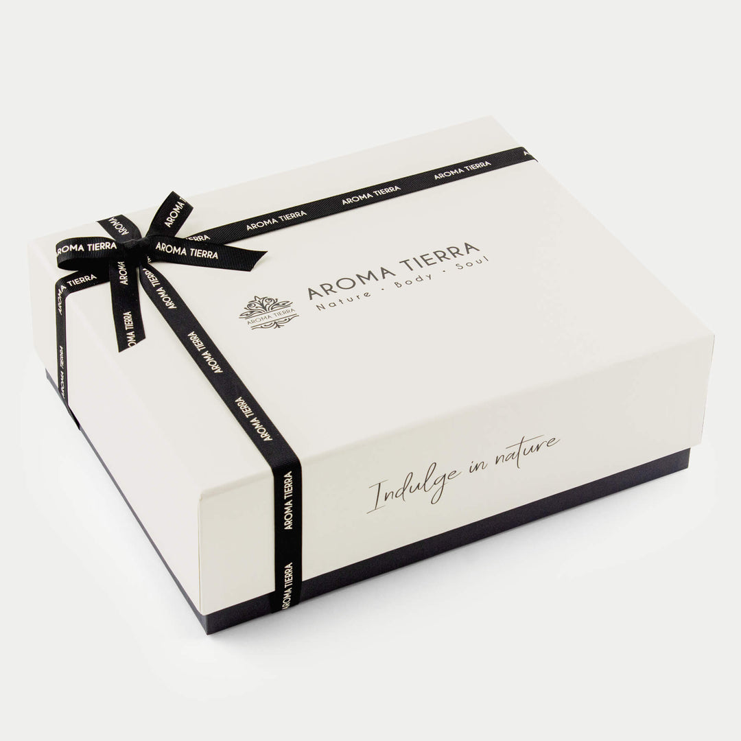 Aroma Tierra Luxury Corporate Gift Set, 100% organic and natural, elegant packaging, best customized wellness gifts