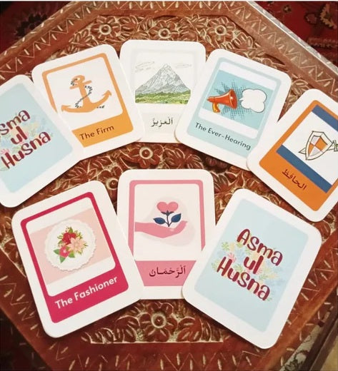 Asma-ul-Husna Flashcards – 99 Names of Allah in Arabic & English safwah publications dubai uae