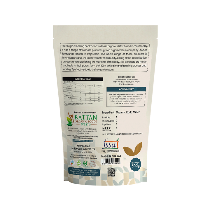 Nutriorg Organic Kodo Millet 500g